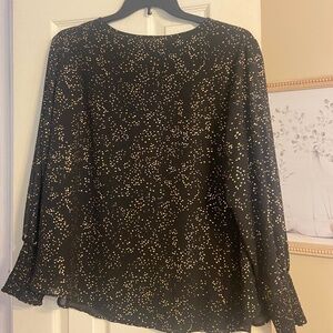 Black and gold blouse